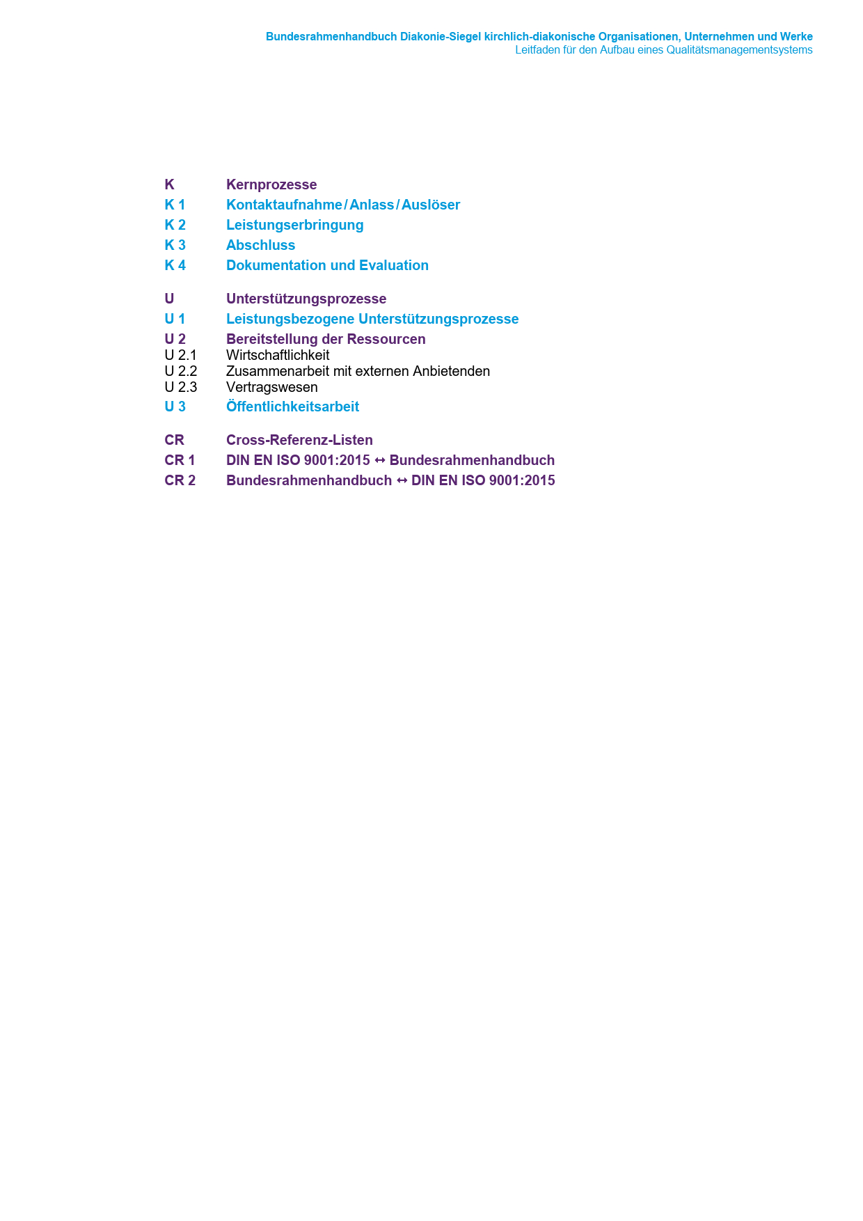 Kirchlich-diakonische Organisationen, Unternehmen und Werke - Bundesrahmenhandbuch Diakonie-Siegel
