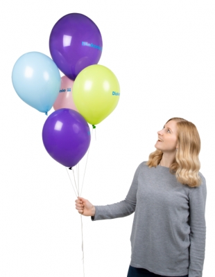 Luftballons violett mit Diakonie-Logo (100er Packung)