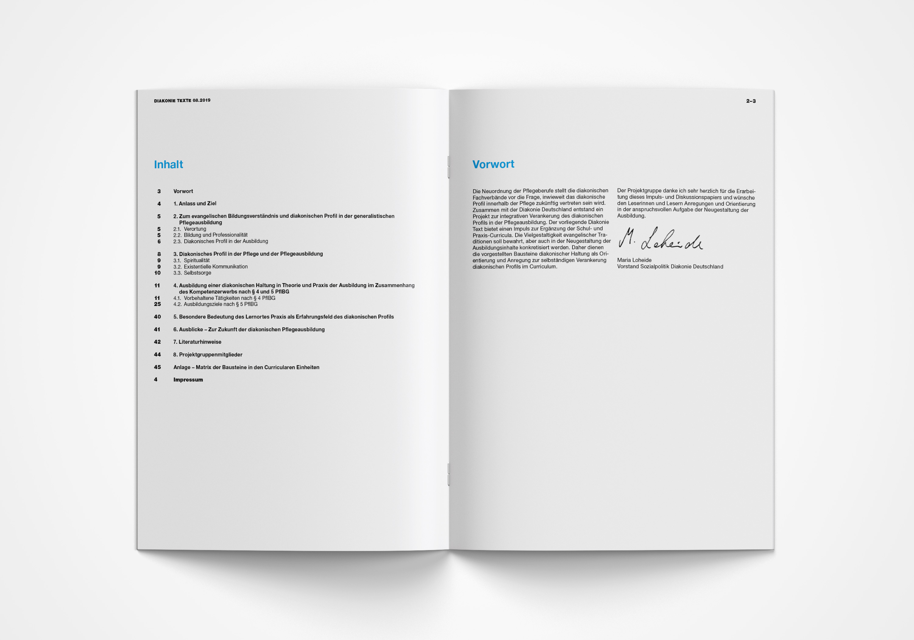 Diakonie Texte 08.2019: Diakonisches Profil in der generalistischen Pflegeausbildung