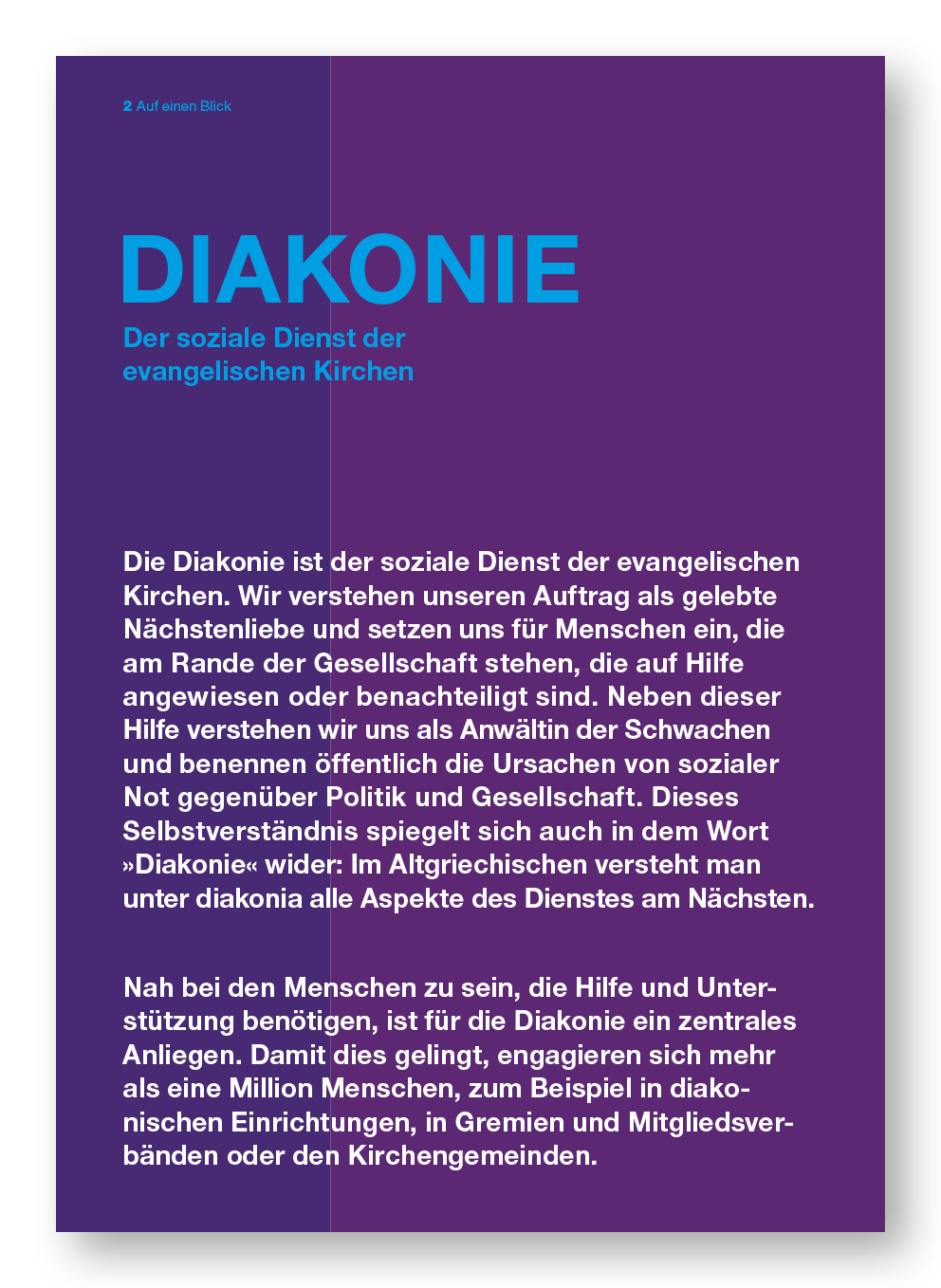 Selbstdarstellung Diakonie Deutschland: Auf einen Blick Selbstdarstellung Diakonie Deutschland: Auf einen Blick