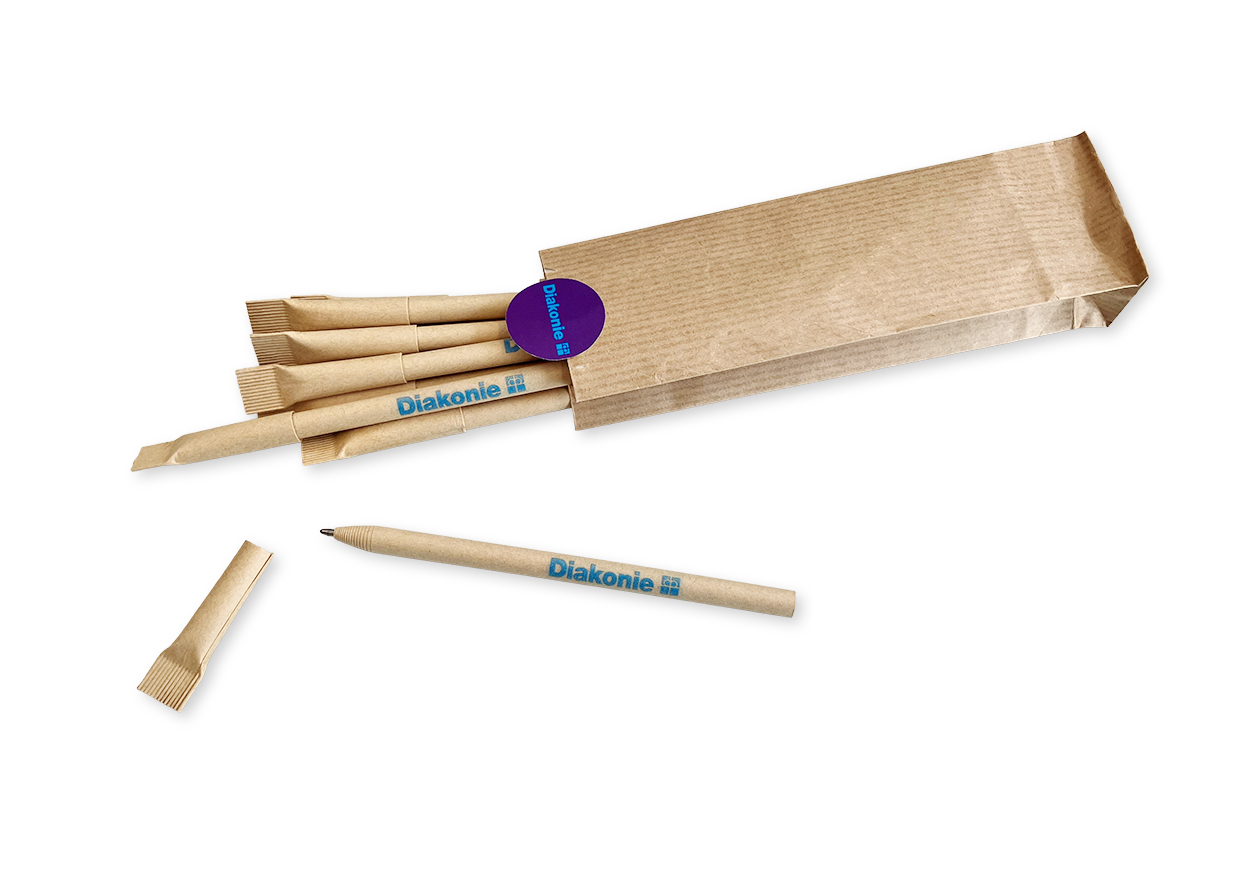 10er-Pack Papier-Kugelschreiber