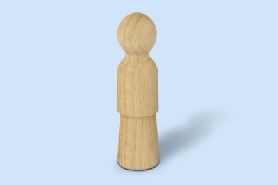 Holzkegelfigur weiblich groß