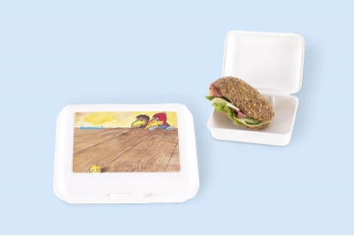 Pausenbox mit Cartoonmotiv