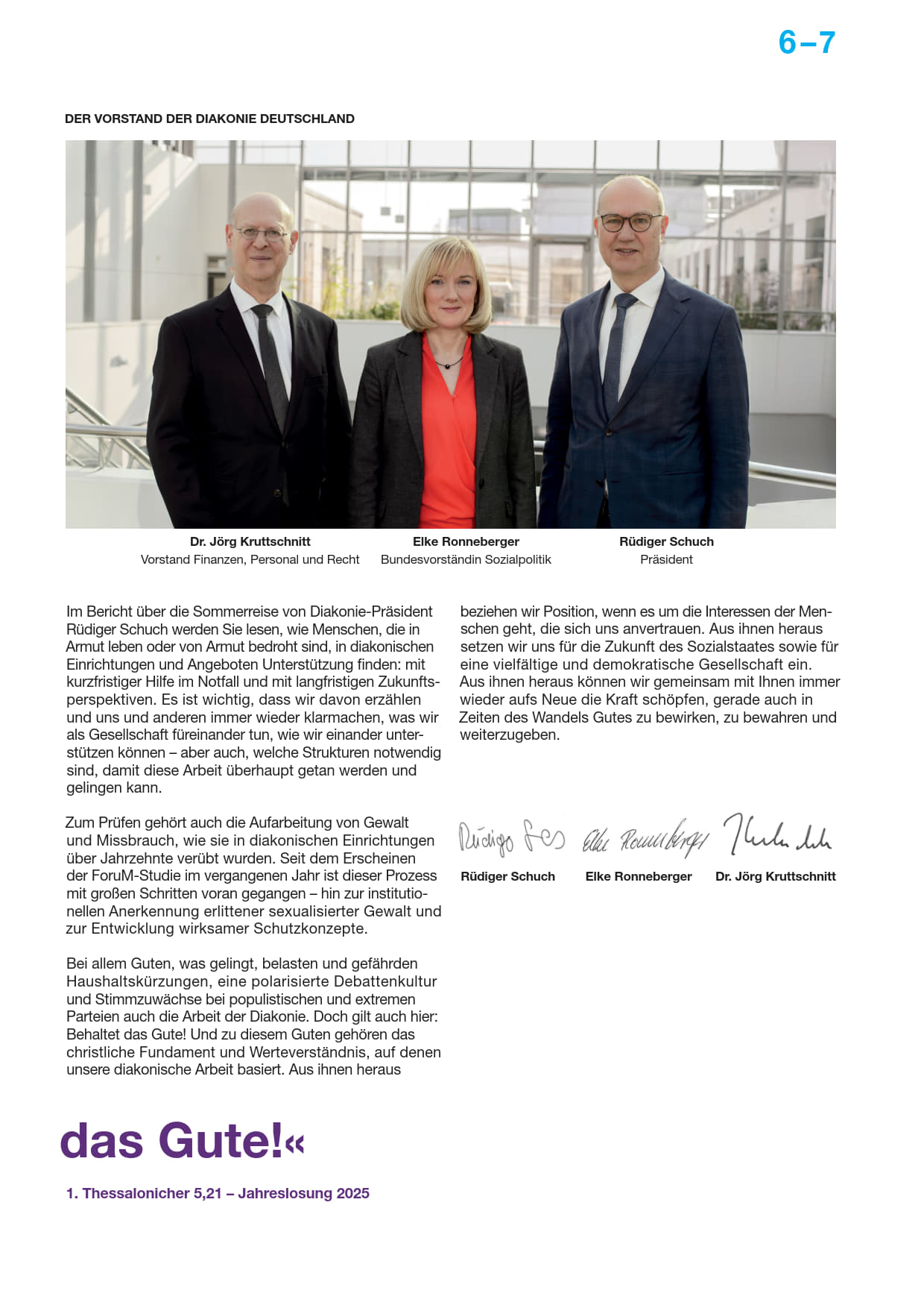 Diakonie Deutschland Jahresbericht 2024/2025 - Das Gute behaltet