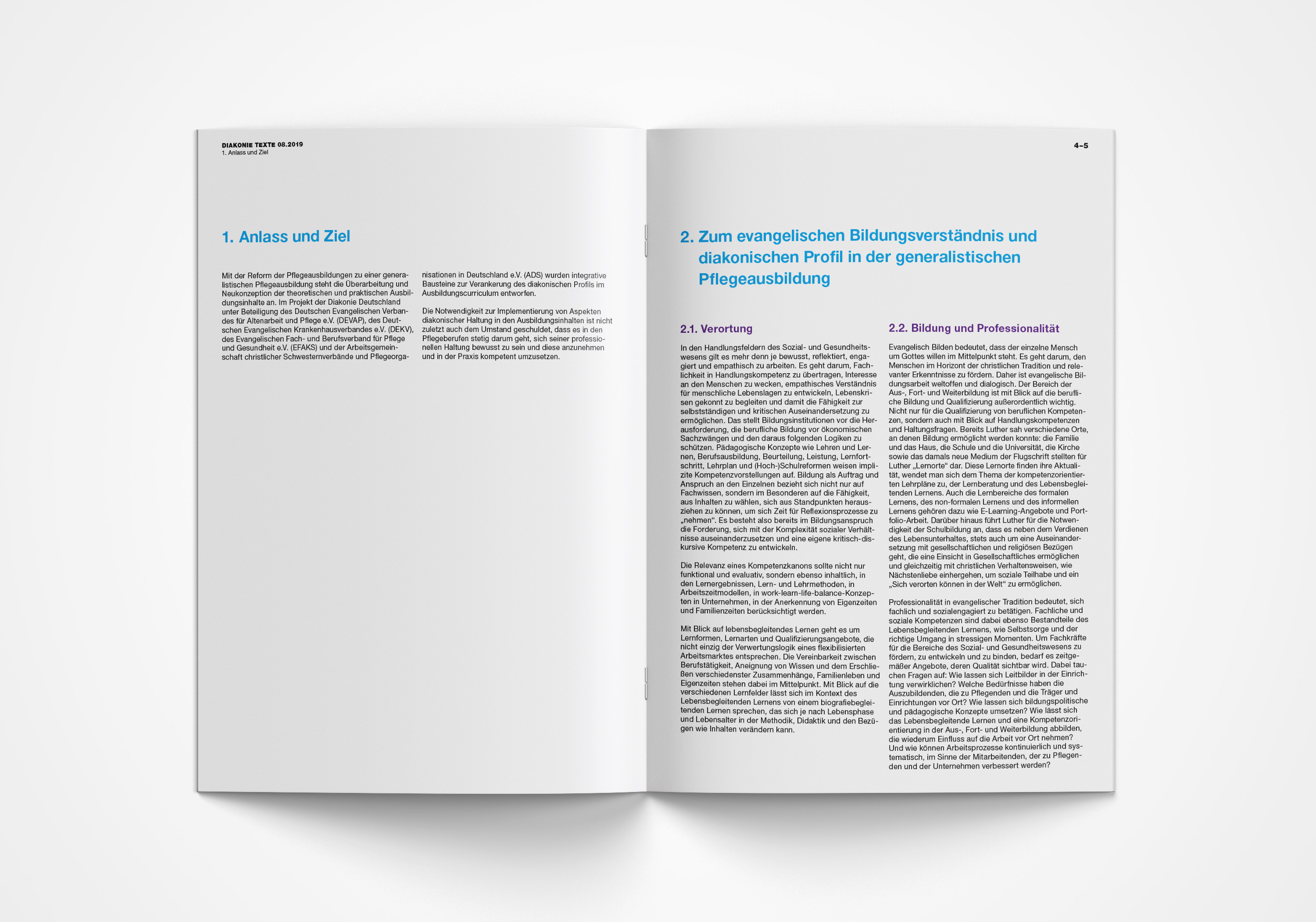 Diakonie Texte 08.2019: Diakonisches Profil in der generalistischen Pflegeausbildung